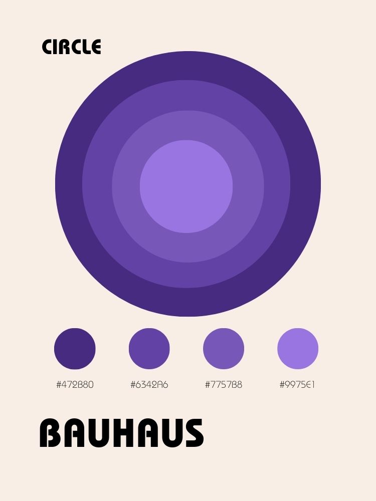 affiche-bauhaus-violet-circle-rond