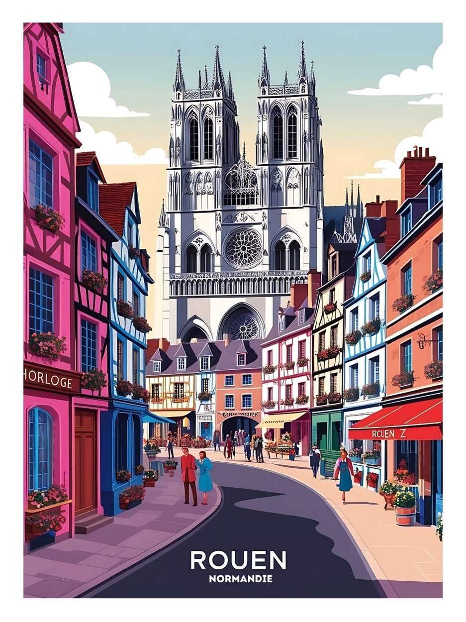 affiche-rouen-vintage
