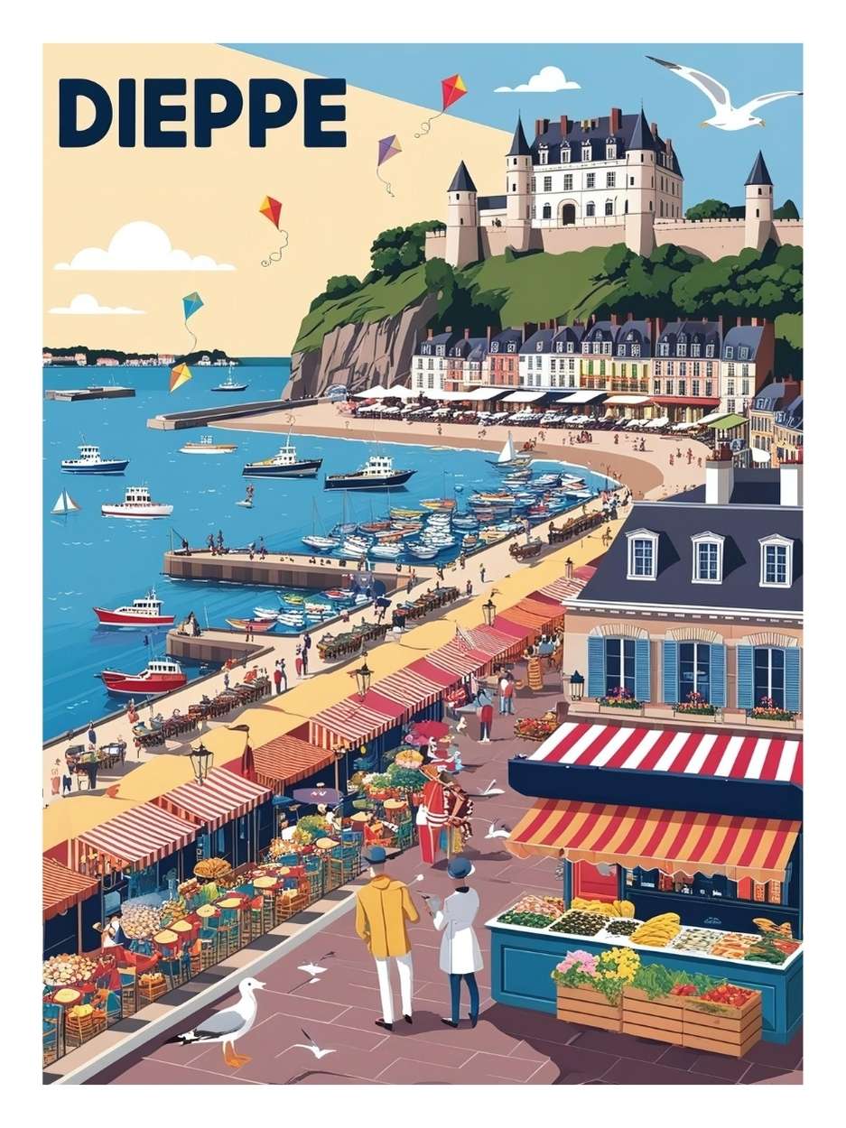 affiche dieppe vintage